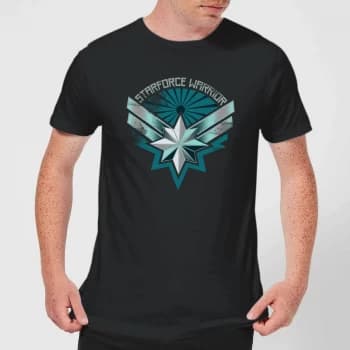 Captain Marvel Starforce Warrior Mens T-Shirt - Black - 3XL - Black