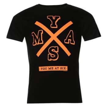 Official You Me At Six T Shirt Mens - Black