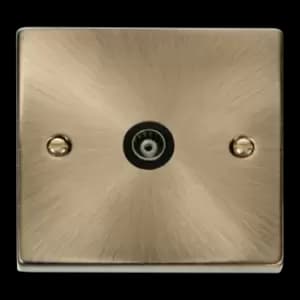 Click Scolmore Deco 1 Gang Isolated Co-Axial Socket - VPAB158BK