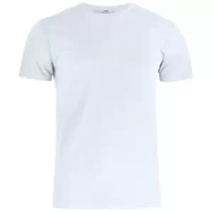 Clique Mens Slub Fitted T-Shirt (S) (White)