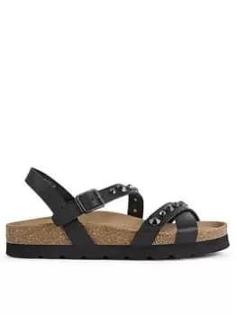 Geox Brionia Jewel Sandals, Black, Size 4, Women