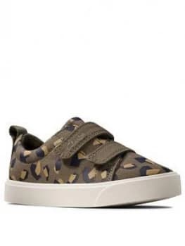 Clarks Toddler City Bright Canvas Shoe - Camo