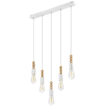 Lamkur Lighting - Simon Cluster Pendant Ceiling Light White, 5x E27