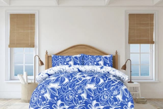 Smart Living Smart Living Luxury Super Soft Reversible Hawaiian Tropic Duvet Cover with Pillowcase in Blue Size: Single Blue Single Unisex 505655758