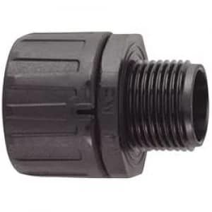 HellermannTyton 166 21011 HG13 S PG9 HelaGuard Straight Conduit Fitting Polyamide 6.6 Black