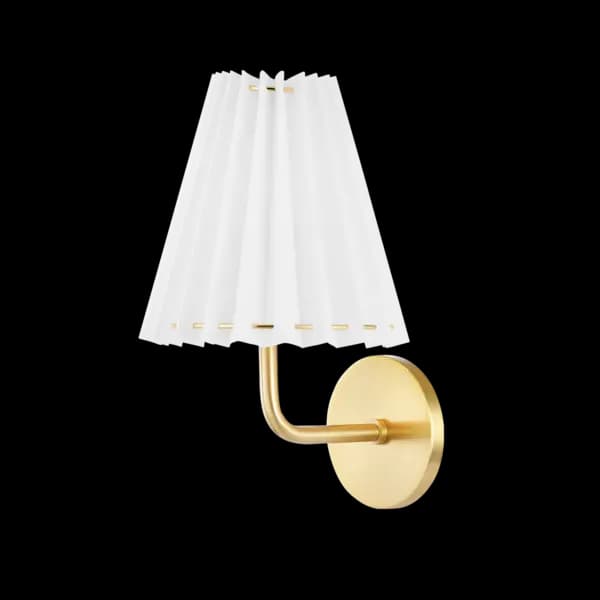 Demi 1 Light Wall Sconce Aged Brass with Shade