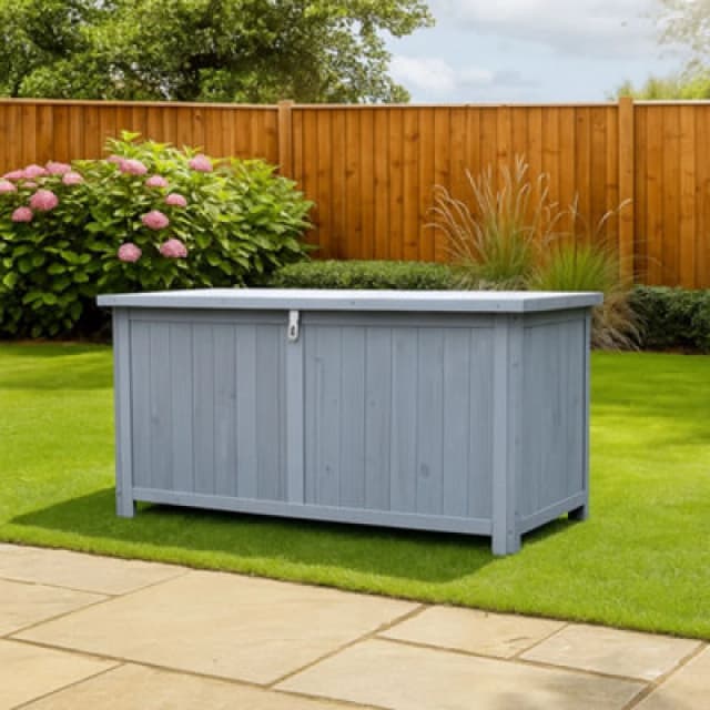Jack Stonehouse Small Grey Wooden Garden Storage Cabinet - 300L