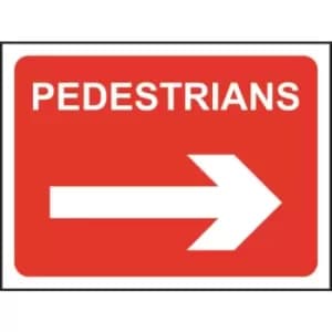 Zintec 1050 x 750mm Pedestrians Right Road Sign with Frame