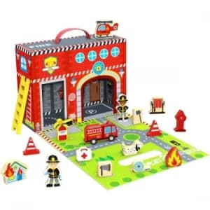 Wooden Fire Station Box