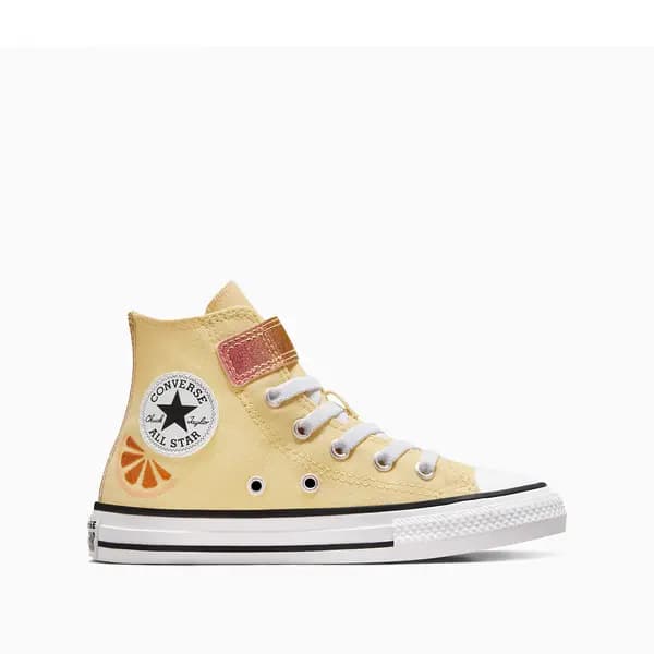 Kids All Star 1V Hi Citrus Glitz Canvas High Top Trainers