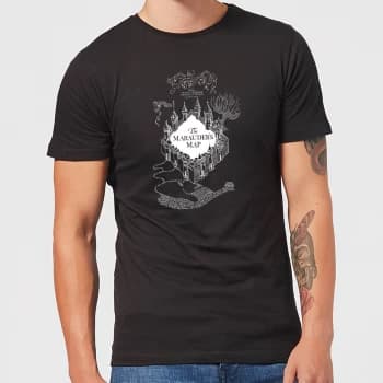Harry Potter The Marauder's Map Mens T-Shirt - Black - 3XL - Black