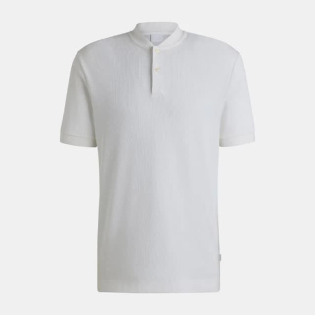 Boss H-Pratt 120 Collarless Polo Shirt White male S
