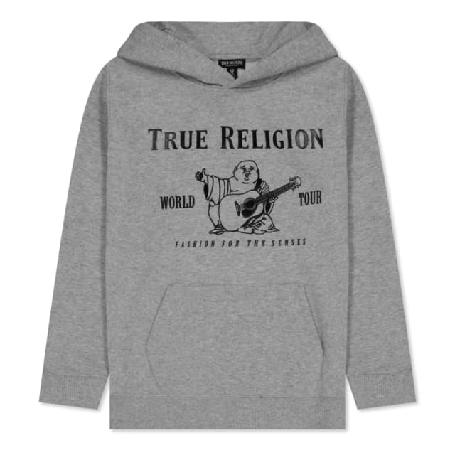 True Religion Buddha Hoodie Juniors - Grey Grey 9 - 10 Years