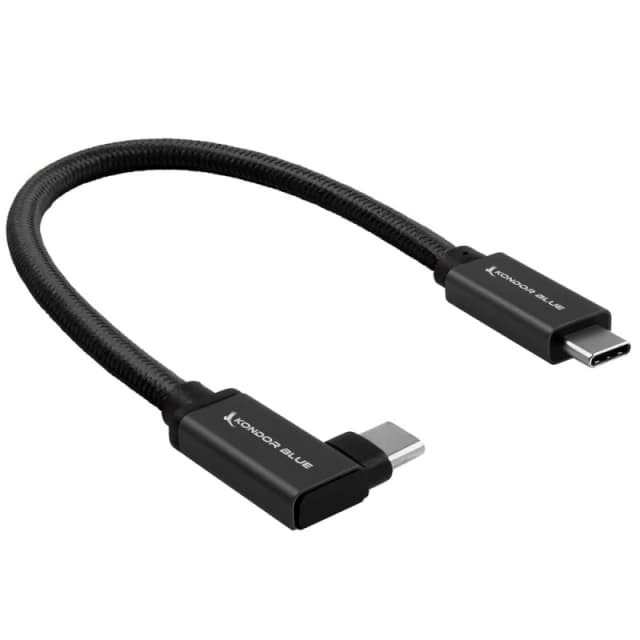 Kondor Blue KB-USBC-RA-BK USB cable USB 3.2 Gen 2 (3.1 Gen 2) 0.216 m