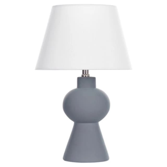 Beliani Table Lamp Fabilos Ceramic Grey