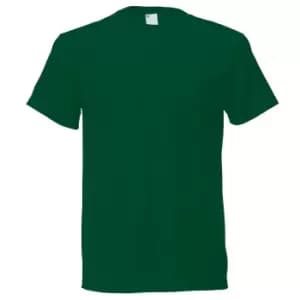 Mens Short Sleeve Casual T-Shirt (X Large) (Dark Green)