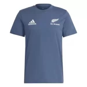 adidas New Zealand All Blacks T Shirt 2022 2023 Mens - Blue