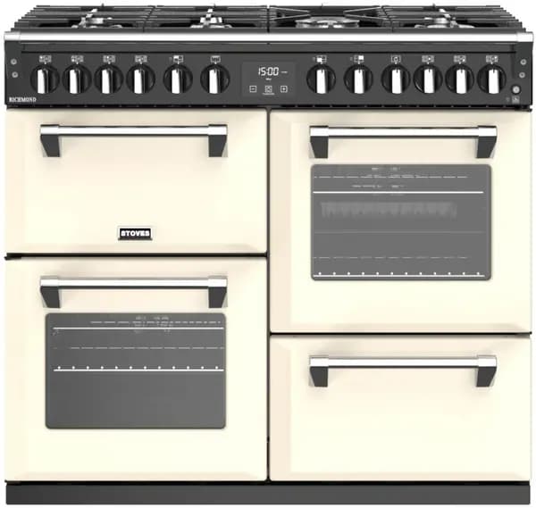 Stoves Richmond ST RICH S1000DF MK22 CC 100cm Dual Fuel Range Cooker - Cream - A Rated