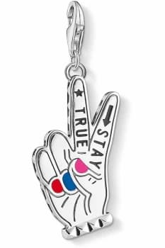 Thomas Sabo Jewellery Charm Club Stay True Peace Sign Charm 1752-007-7