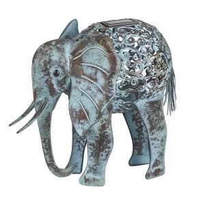 Smart Solar Metal Silhouette Elephant Light