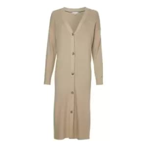 Tommy Hilfiger Soft Rib Midi V-Nk Cardigan - Beige