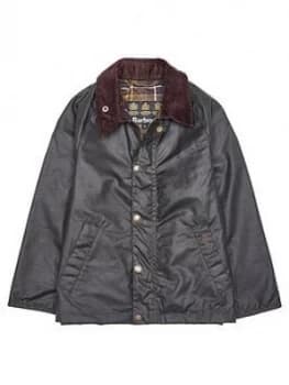 Barbour Boys Heskin Wax Jacket Sage Size Age 10 11 Years