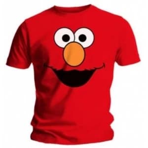 Sesame Street Elmos Face Mens Small T Shirt - Red