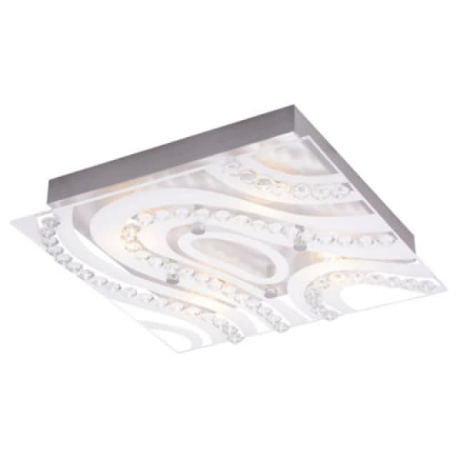 Happy Homewares Modern LED Bathroom Light With Clear/frosted Glass Plate