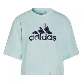 adidas You for You Cropped Logo T-Shirt Womens - Halo Mint