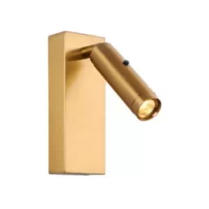 Larissa Alfatar LED Surface Mounted Reading Lamp 3W 3000K Aluminum, Metal Brushed Brass