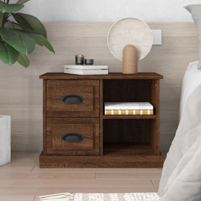 VIDAXL Bedside Cabinet Brown Oak 60x35.5x45cm Vidaxl 8720845792657