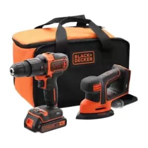 Black & Decker 18V Twin Kit. Combi Drill & Mouse Sander