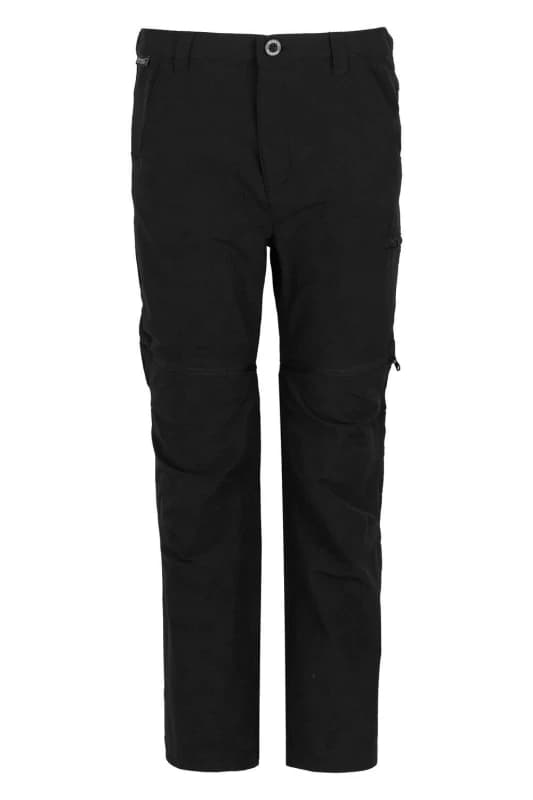 Regatta Junior Highton Zip Off Trousers Black unisex 15-16 Year