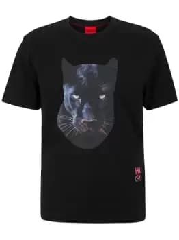 HUGO Jagleon-print T-Shirt Black