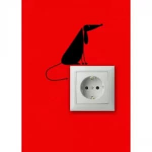 PRIZ-10 Black Decorative Wall Outlet Sticker