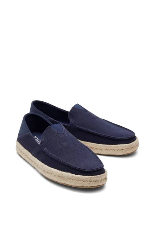 TOMS Mens Alonso Loafer Rope in Navy Size: 11 Navy Male 11