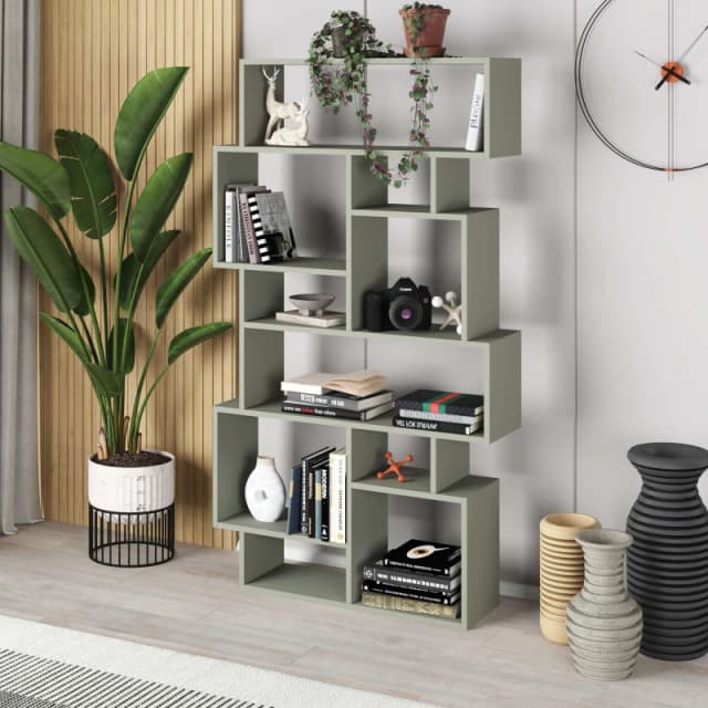 Decortie Karmato' Modern Bookcase Display Unit 168.5cm in Green Size: 2 Pack Green Unisex 2 Pack