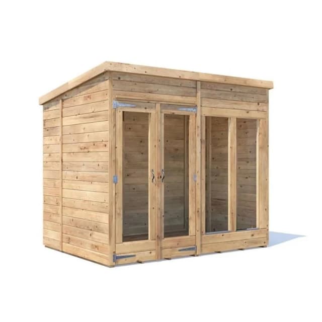 Dunster House Summerhouse 2.4M X 1.8M (8' X 6') Pent Roof, Fully Pressure, Ragepanda Modular