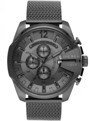 Diesel Mens Mega Chief Chronograph Dial Stainless Steel Gunmetal...