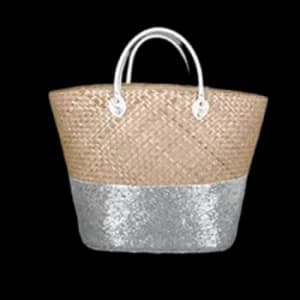Sequin Tote Bag Silver 58cm
