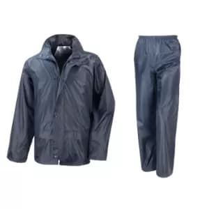 Result Mens Core Rain Suit (Trousers And Jacket Set) (3XL) (Navy Blue)