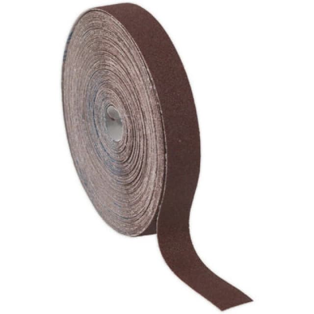 Loops Engineers Brown Emery Roll - 25mm x 50m - Rust Removal & Polishing - 80 Grit Brown