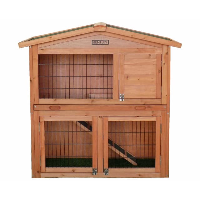 Charles Bentley Two Storey Hutch With Play Area