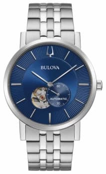 Bulova America Clipper Automatic Blue Dial Stainless Watch