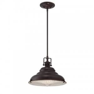 1 Light Large Dome Ceiling Pendant Palladian Bronze, E27