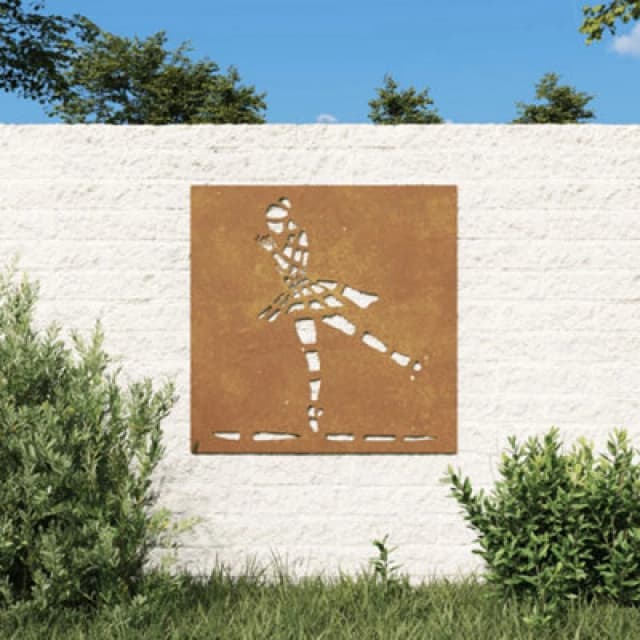 vidaXL Garden Wall Decoration 55x55cm Corten Steel Ballet Dancer Design, Brown 824503