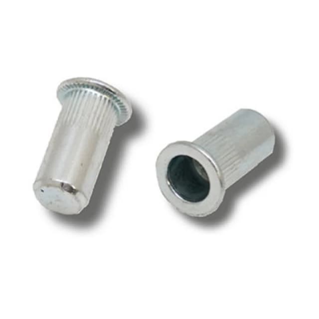 Jrp Riveting Products M5 X 17.0 Steel Flat Head Rivet Nuts - Jrprnsfhc0530