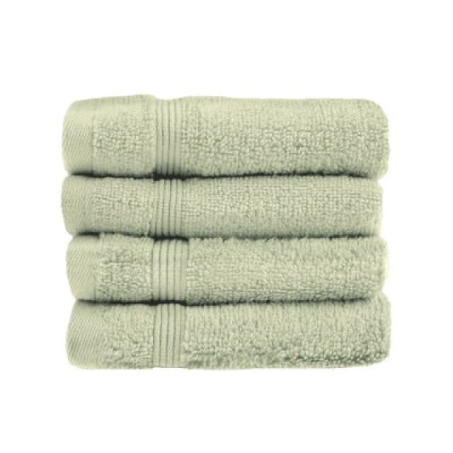 Allure Bath Fashions Luxury Zero Twist Egyptian Cotton 4 Pack Face Cloths - Sage Green