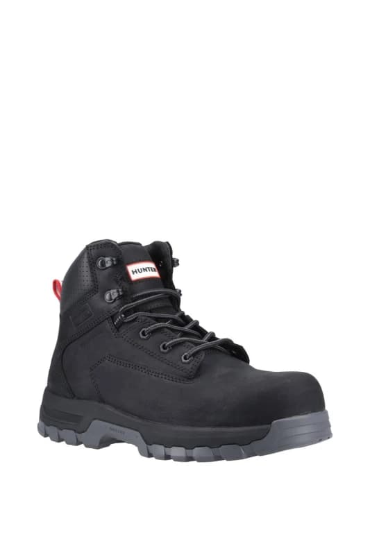 Hunter Mens Lightning Safety Boot in Black Size: 6 Black Male 6