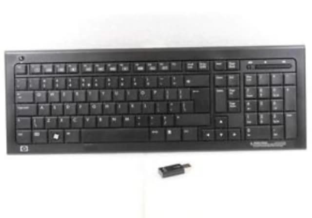 HP 579710-131 keyboard RF Wireless QWERTY Portuguese Black